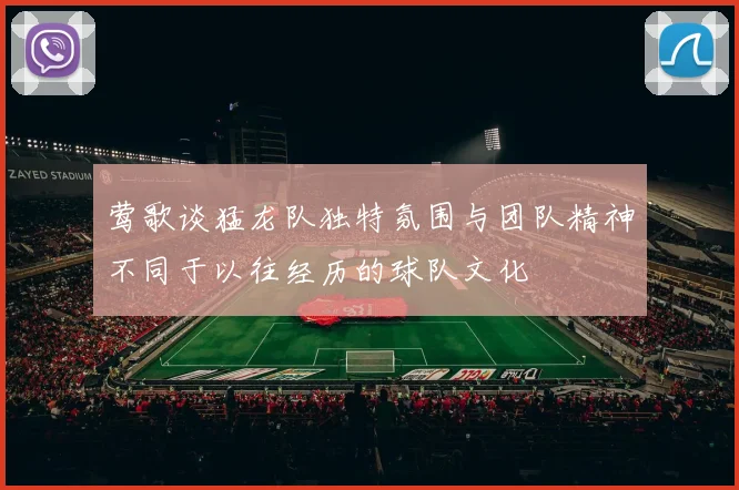 莺歌谈猛龙队独特氛围与团队精神不同于以往经历的球队文化